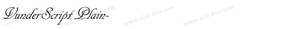 VunderScript Plain字体转换